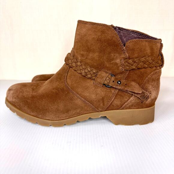TEVA Delavina Suede Boots Size 7.5‎ Bootie Hippie Boho Festival Fall Slouchy - Picture 2 of 11